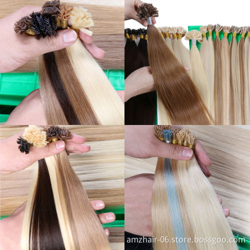 Wholesale Raw Mink Brazilian Virgin Human Hair Weave Extension Cheap Double Drawn U/V/I/ Flat Tip Human Hair Extensions Vendor